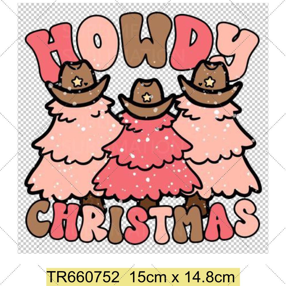 Santa Claus Christmas Tree and Reindeer Heat Transfer Sticker DIY Clothing Sewing Supplies Christmas Short Sleeves Patches