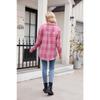 YYFS Dámská móda Ležérní jaro podzimní kostkované blůzy a košile s dlouhým rukávem POLO s výstřihem