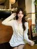 Korean Style V-Neck Lace Long-Sleeve T-Shirt - Women's 2026 Slim-Fit Autumn/Winter Base Layer