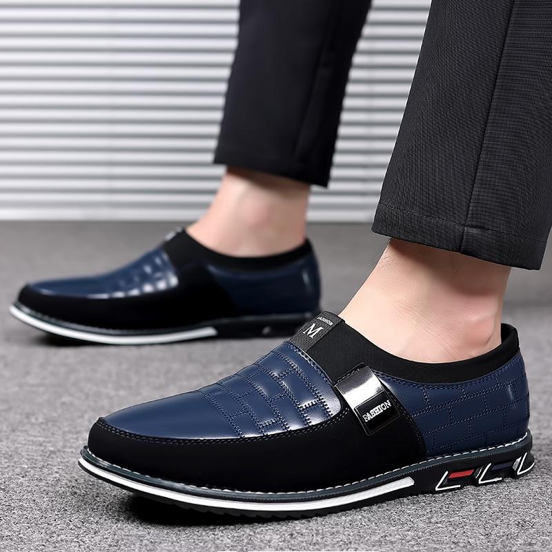 New Men's Business Casual Shoes Classic Lace Up Male Loafers Plus Size 38-52 Pu Leather Shoes Trend Men Dress Shoes High Quality
