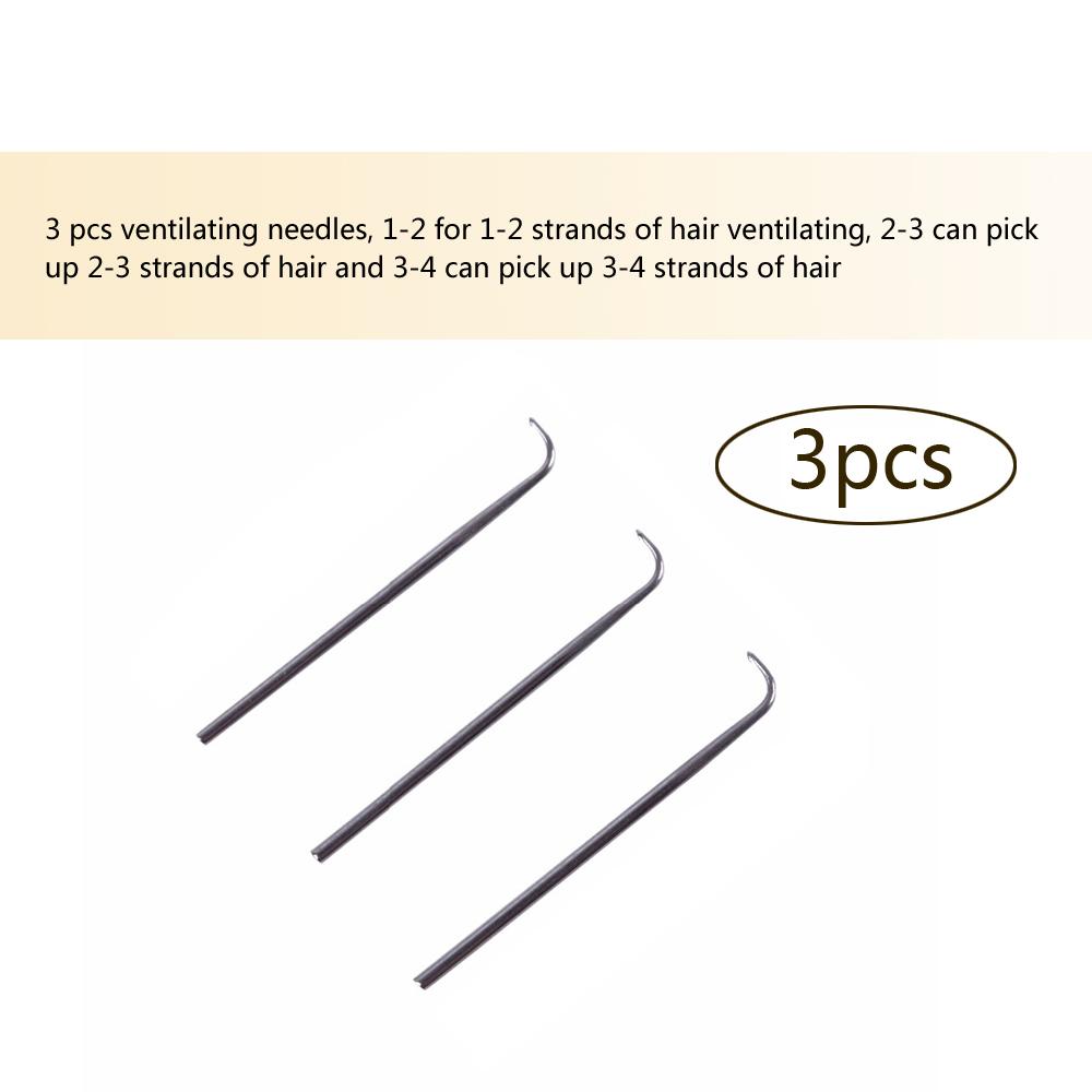 Detachable Metal Ventilating Needle For Lace Wig Making 1pc Brass Holder And 4 Sizes Repair Needles Hair Extention Tools