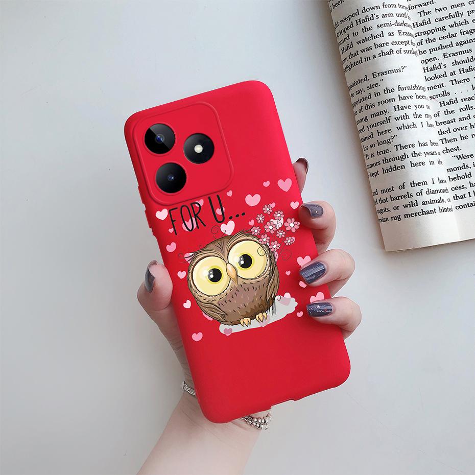 For Funda Realme Note 50 Case RMX3834 Cute Love Heart Silicone Soft Phone Case For Realme Note 50 Back Cover Note50 6.74" Coque