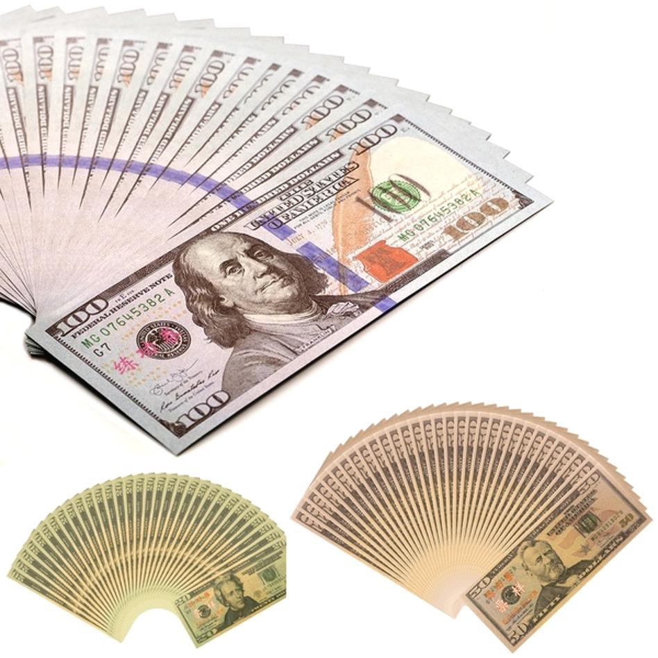 Buy Movie Prop Money Full Print 2 Sided 100 Pcs 100 Dollar Bills Stack