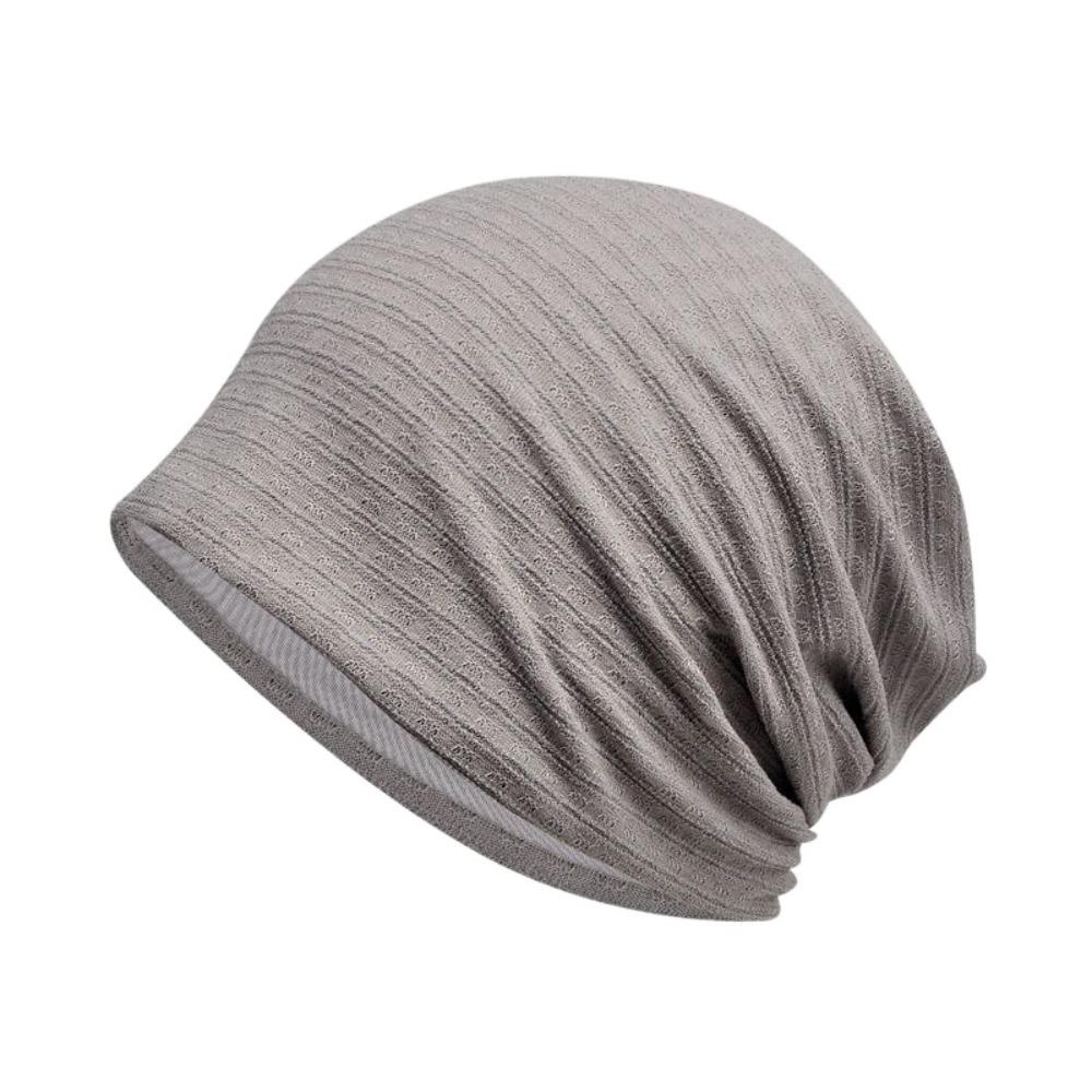 Double Layer Knitted Outdoor Baggy Skullcaps Soft Thin Hedging Cap  Outdoor Style C