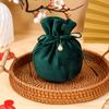 Traditional Drawstring Candy Bag Chinese Wedding Gift Bag Creative Flannel Gift Bag  Party