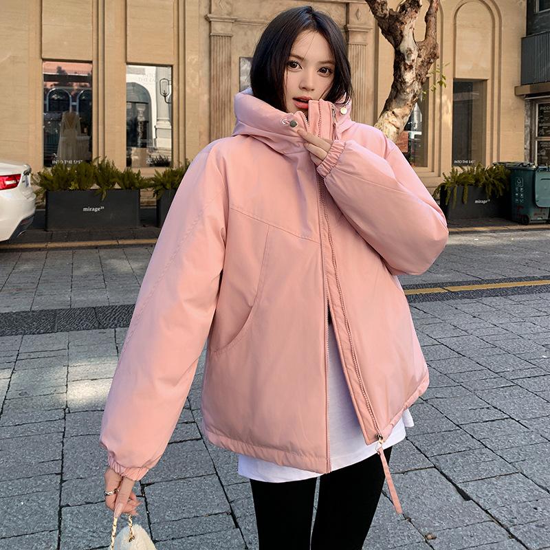 Lazy wind short fashion coat women's autumn new long-sleeved hooded loose top coat