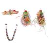 Bird Chewing Toys Natural Colorful Bird Foraging Shredder Hanging Toy Kit for Small Medium Lovebirds Parakeet Cockatiel