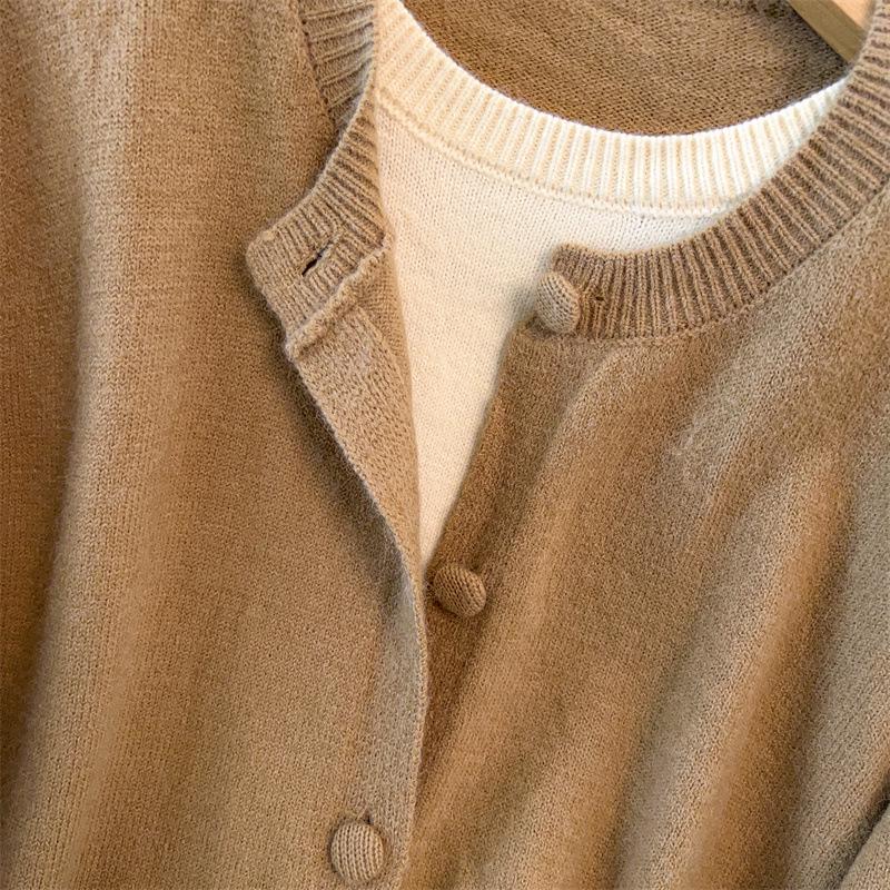Plus Size Women's Loose Cardigan & Sweater Set (Bust 150/160) - Style 350-8081