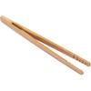 I-MART Toast Tongs Bamboo 7 Inch Set of 2 Wooden Tongs for Toaster Small Cooking Tongs Heat Resistant Natural Kitchen Utensils for Toast Bacon