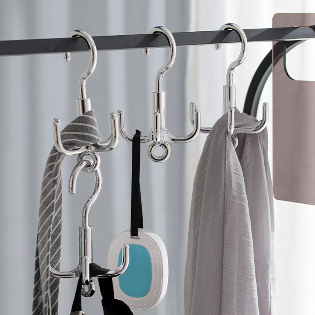 360 Degree Rotating Closet Rod Hook Convenient Rotating Hook Sturdy Hangers For Closet Storage Of Purses And Hats