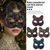 Plastic Halloween Masquerade Mask Flower Half Face Mask Funny Cat Face Masks  Girl