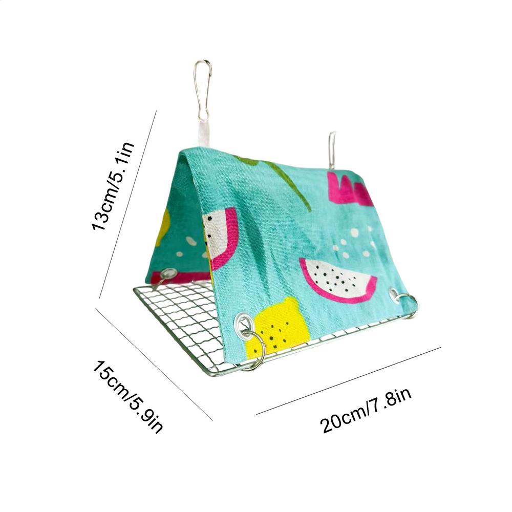 

Print Bird Bed Mini Cage Squirrel Mat Guinea Pig Nest Hamster House Small Animal Sleeping Bed Pet Hanging Cage Bird Supplies синій