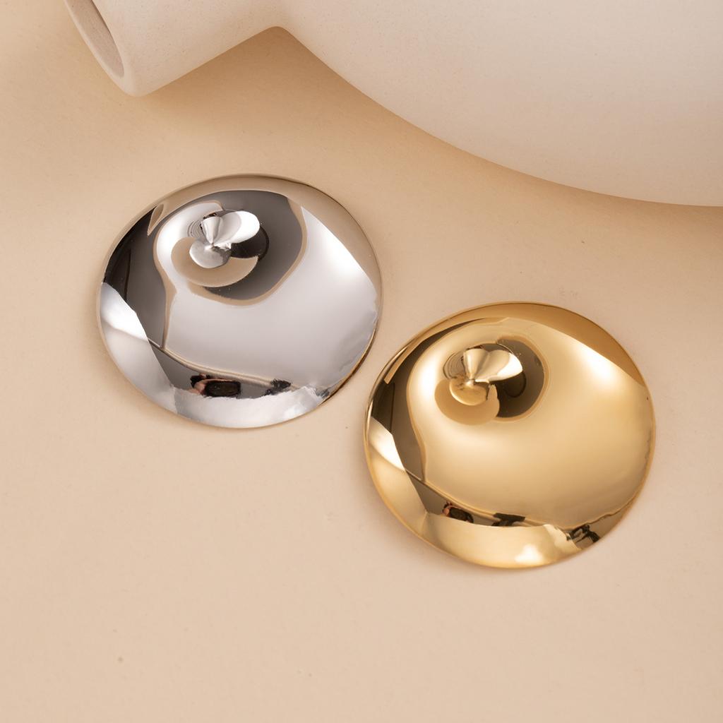 Metal Style Concave And Convex Disc Brooch, High-End Maillard Pin, Light Luxury Temperament, Fashion Niche Accessories
