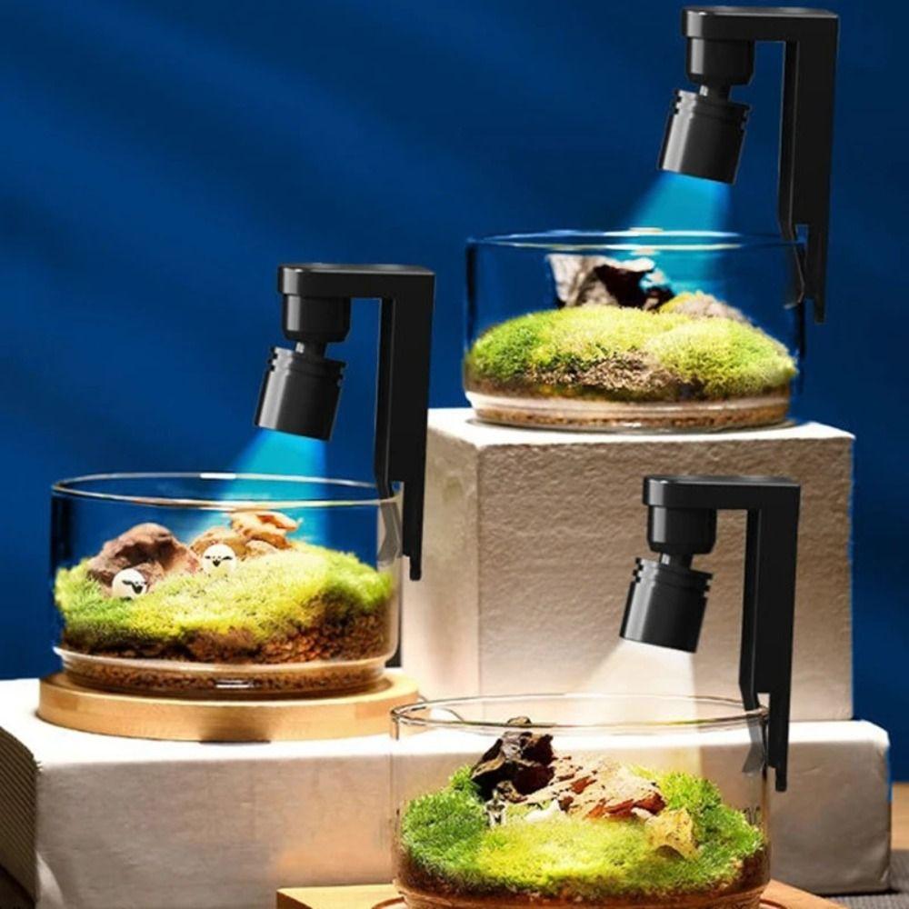 Black Aquarium Lighting Lamp Clamp Waterproof Fish Tank Light Aquarium Mini Light  Goldfish