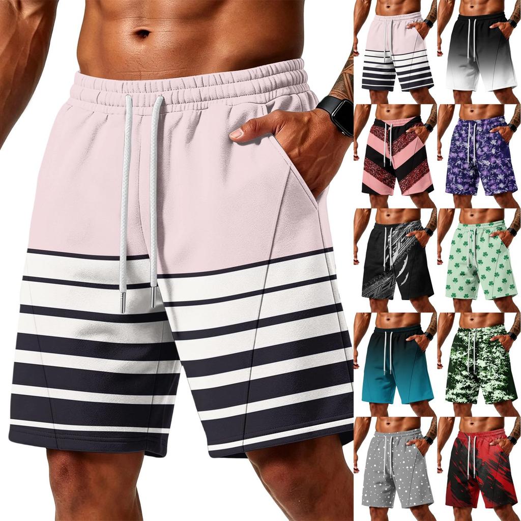 Men's Loose Fit Air Layer Athletic Shorts with Pockets Drawstring Waistband Comfortable Gym Training Beach Casual Shorts