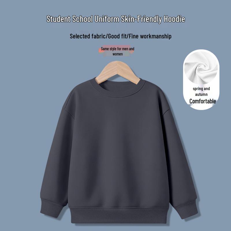 Jungen Sweatshirt mit Fleece-Futter: Warmes, locker geschnittenes Langarm-Oberteil für die Herbst-/Winter-Schuluniform
