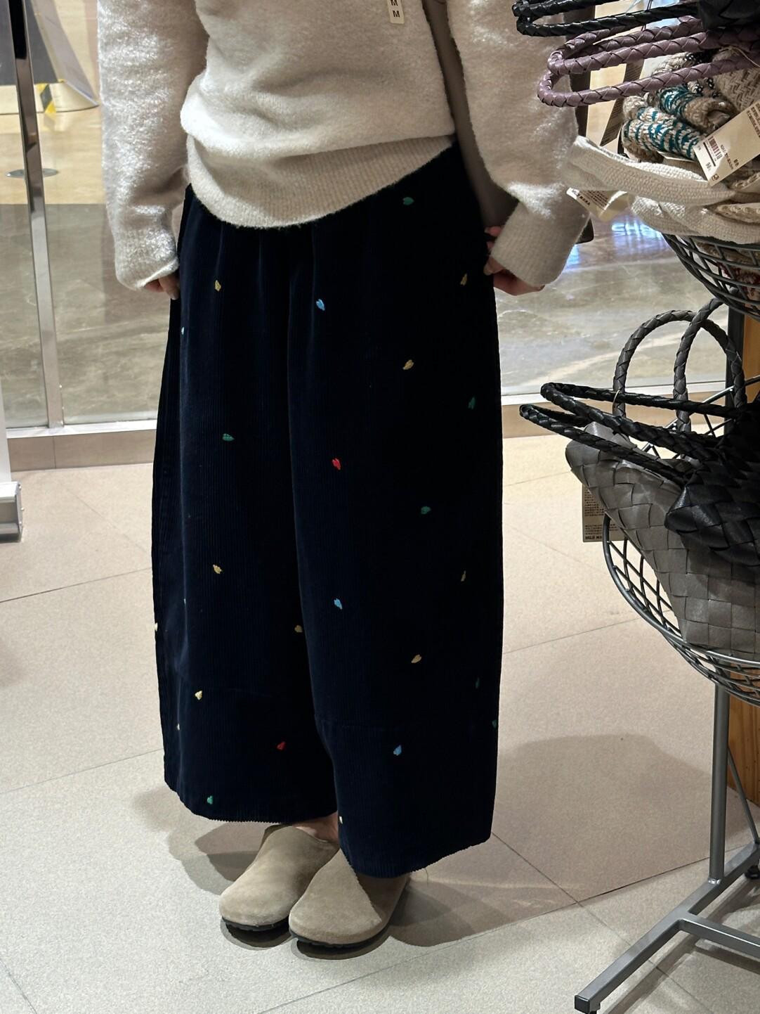 

Japanese Heart Embroidery Corduroy Balloon Pants M темно-синий