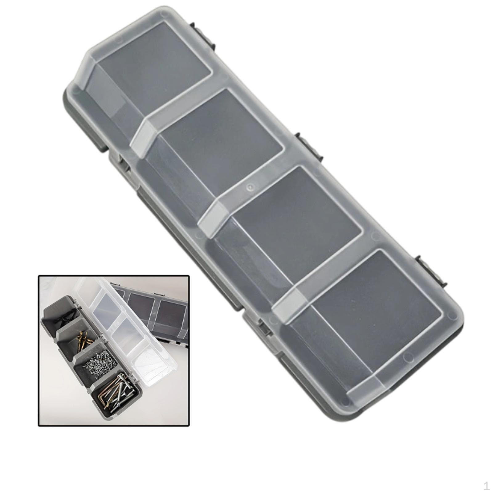 Компоненты Винты Органайзер Передняя часть Открывающиеся детали Кейс для хранения Прочный разделенный контейнер с пряжками серый 779₽