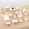 Wooden Children's Solid Wood Simulation Play House Danish Small Furniture Set, Girl Doll Role-playing Puzzle Play