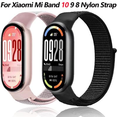 Bracelet en Nylon pour Xiaomi mi band 10 Bracelet Respirant Boucle Montres Correa pour Xiaomi Mi Band 10 9 8 NFC Accessoire Remplaçable