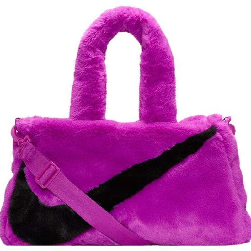 Nike Faux Fur Tote Bag Vivid Purple Casual DQ5804-551