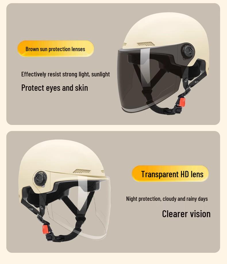 2026 Cat Ear Electric Bike Helmet 3C Certified - Unisex Summer Sun Protection