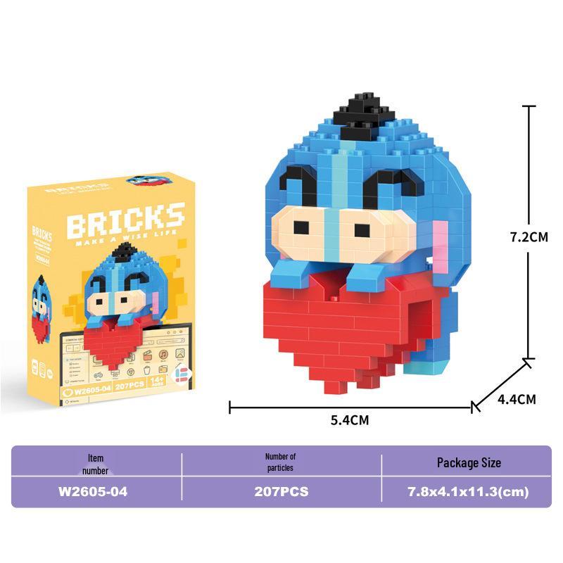 Lele Brothers Micro Building Blocks - Educational Small Animal Sets for Kids, Compatible with Lego, Boys' Toy Gifts
