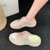 Mesh breathable casual shoes women's 2025 summer versatile thick-soled non-slip student casual half-drag one-pedal soft sole
