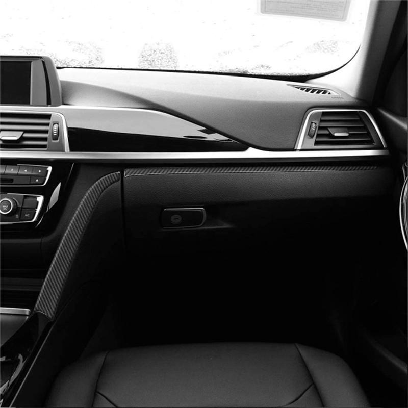 Black Car Interior Decoration Protection Carbon Fiber Sticker For BMW F30 F34 2013-2017 Auto Styling Accessories