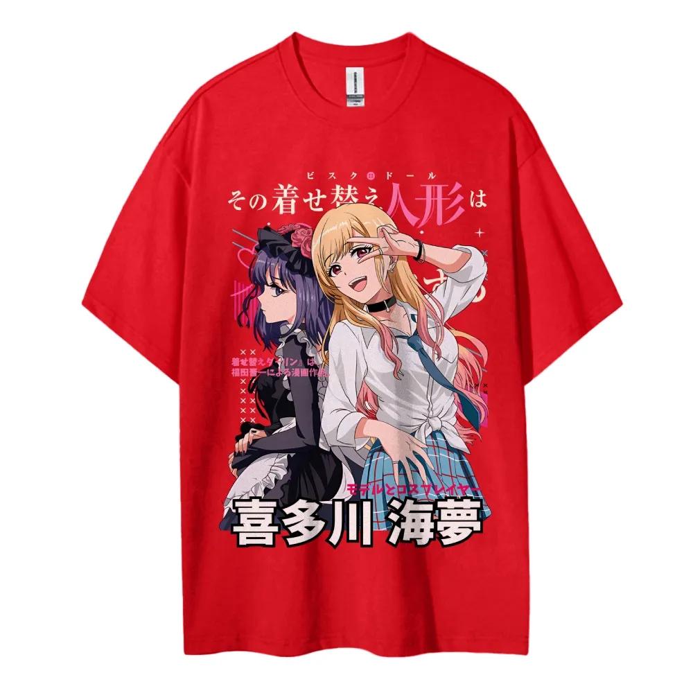 My Dressup Darling Anime Tshirt 2025 Summer Unisexs Cotton Short Sleeve with Kitagawa Marin and Sajuna Inuyama Print Casual