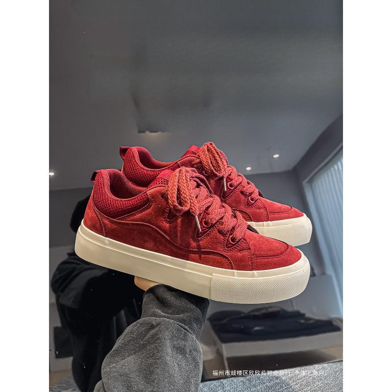 Men's shoes trendy shoes 2 bread shoes versatile skateboard shoes niche men's shoes angora red