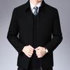 Men Suit Coat Formal Business Style Turn-down Collar Zipper Placket Long Sleeve Anti-wrinkle Men Spring Fall Jacket