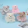 Cute Mini Plush Bear Keychain Fashionable Cartoon Doll Pendant Bag Charm For Women