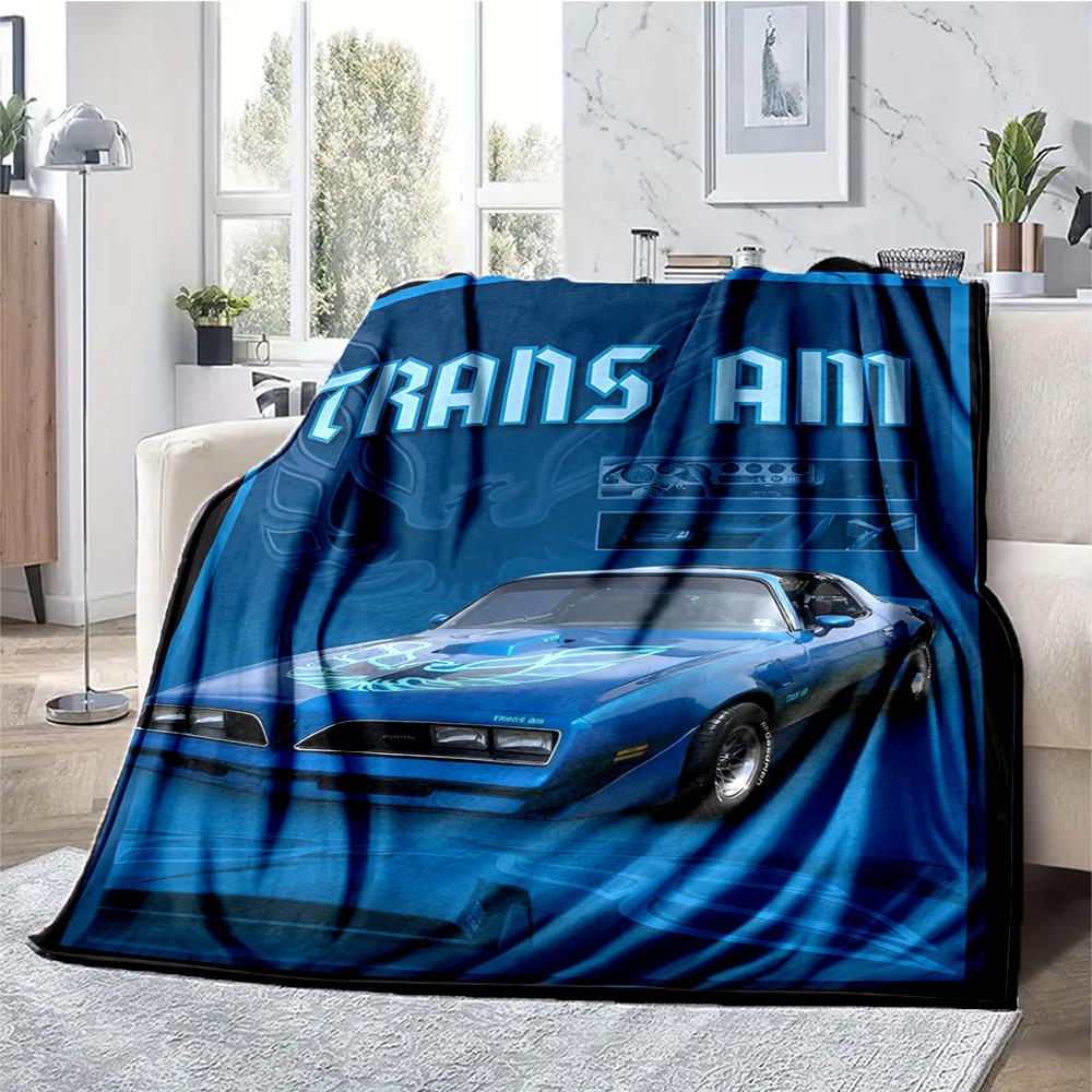 Pontiac Theme Printed Blanket - Perfect for Couch, Bed, Travel & Outdoor Use | Machine Washable, Cozy & Durable.