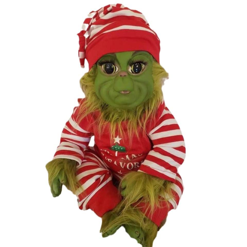 New Creative Grinch Plush Elf Doll - Christmas Monster Figure & Gift, Green Fur Monster