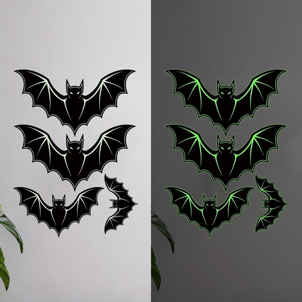 Luminous Window Clings Decor Happy Halloween Fluorescent Wall Decal  Party Decor