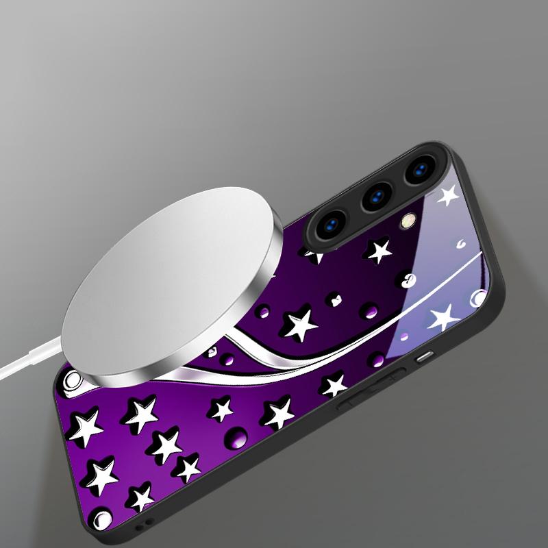 Deep Night with Stars For Samsung Galaxy S26 Ultra S20 FE S21 S22 + S23 Plus S24 Ultra 25 Edge  For Magsafe Glass Phone Casee