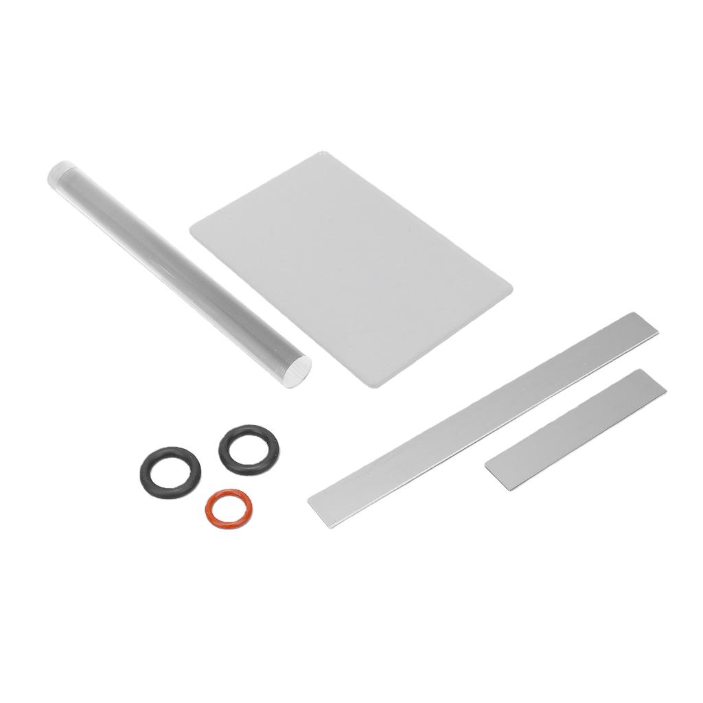 Clay Cutting Tool Set, Acrylic Clay Rolling Pin Ceramic Slicer Kit with Clear Acrylic Board 2 Metal Scrapers