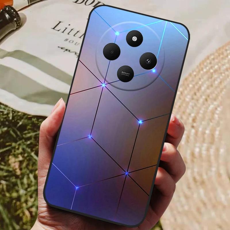 Чехол для Xiaomi Redmi 14C Redmi14C Крутой Расписной Силиконовый ТПУ Мягкий Чехол для Poco C75 PocoC75 Чехлы Черный Защитный Корпус Телефона