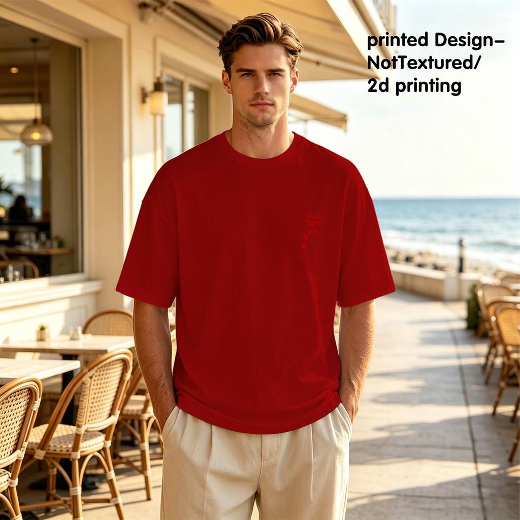 Men's Day of the Dead Funny Creative 2D Print T-Shirts, Solid Color Minimalist - Breathable Comfortable Loose Fit, Casual Daily Wear Tops