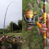 Travel Fishing Rod Combos1.8M-3.6M Carbon Fiber Telescopic Fishing Rod 13 1BB Spinning Reel Full Kit