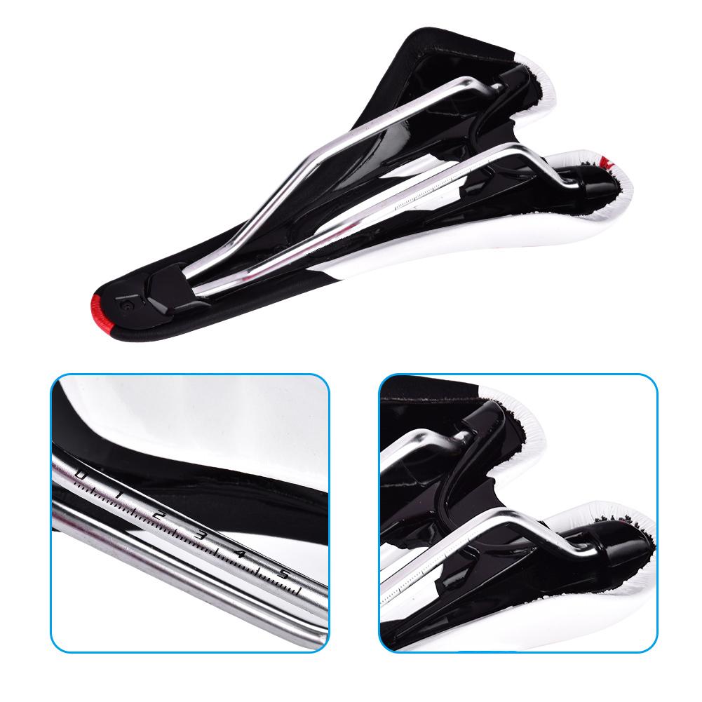 PU Lther   Cycling St Cushion Saddle For Mountain Road Bike(Red & Black)