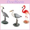 Realistic Pvc Flamingo Heron Crane Desktop Bird Models Decorative Playful Figurines