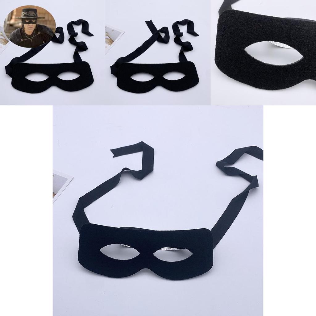 Halloween Zorro Mask Eyepatch Cosplay Costume Accessory For Party And Costume Enthusiasts