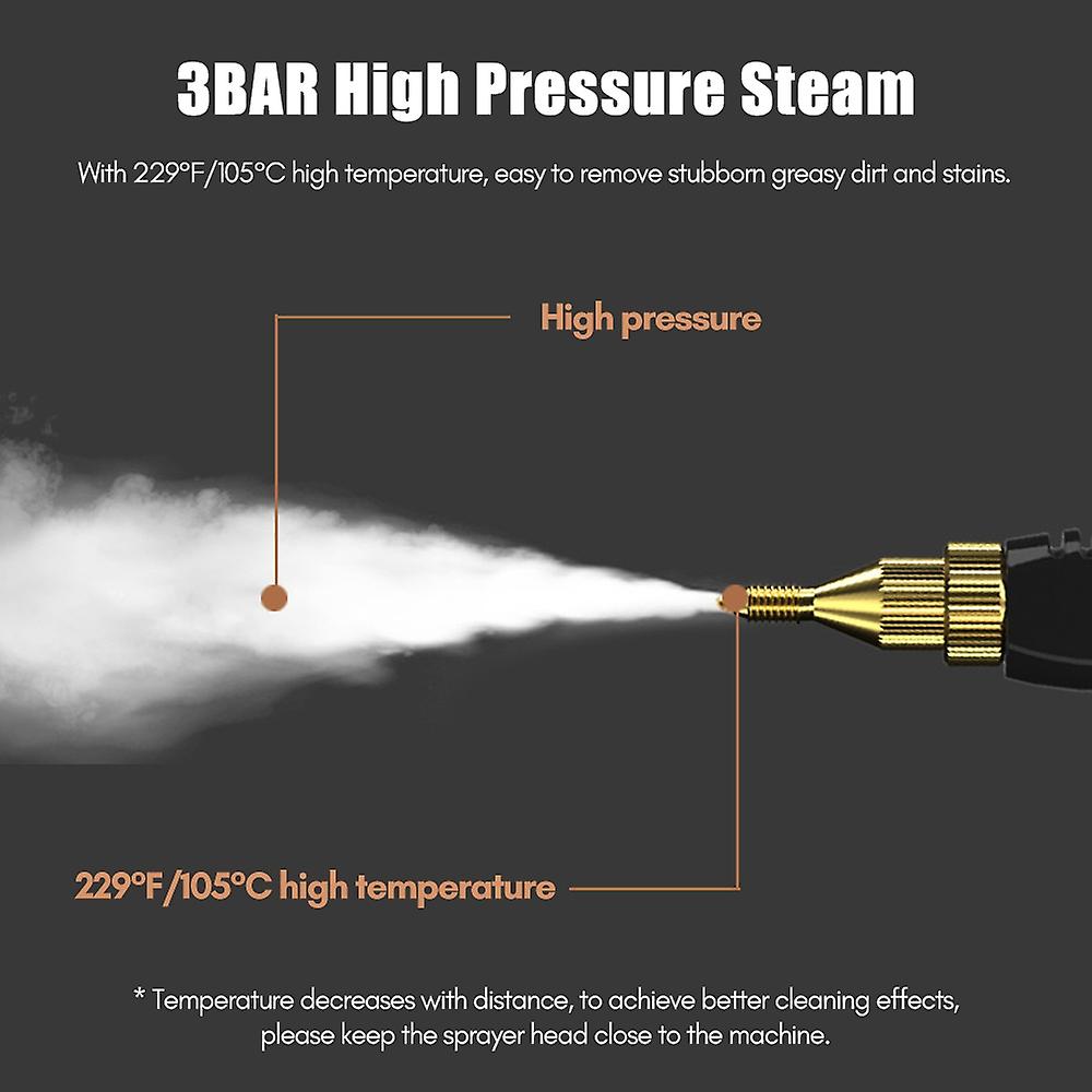 2500W Portable Handheld Steam Cleaner High Temperature Pressurized Steam Cleaning Machine with Brush