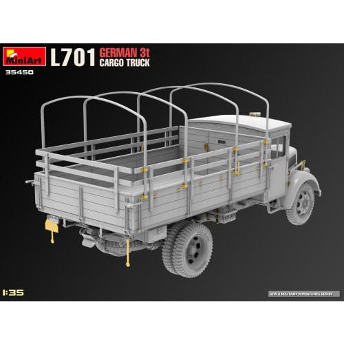 Miniart 1/35 L701 German 3-Ton Cargo Truck Plastic Model MA35450
