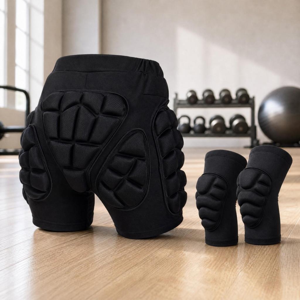 Safeguarding Short with Elbow Guards Ergonomic Segmented Padded Impact Shorts