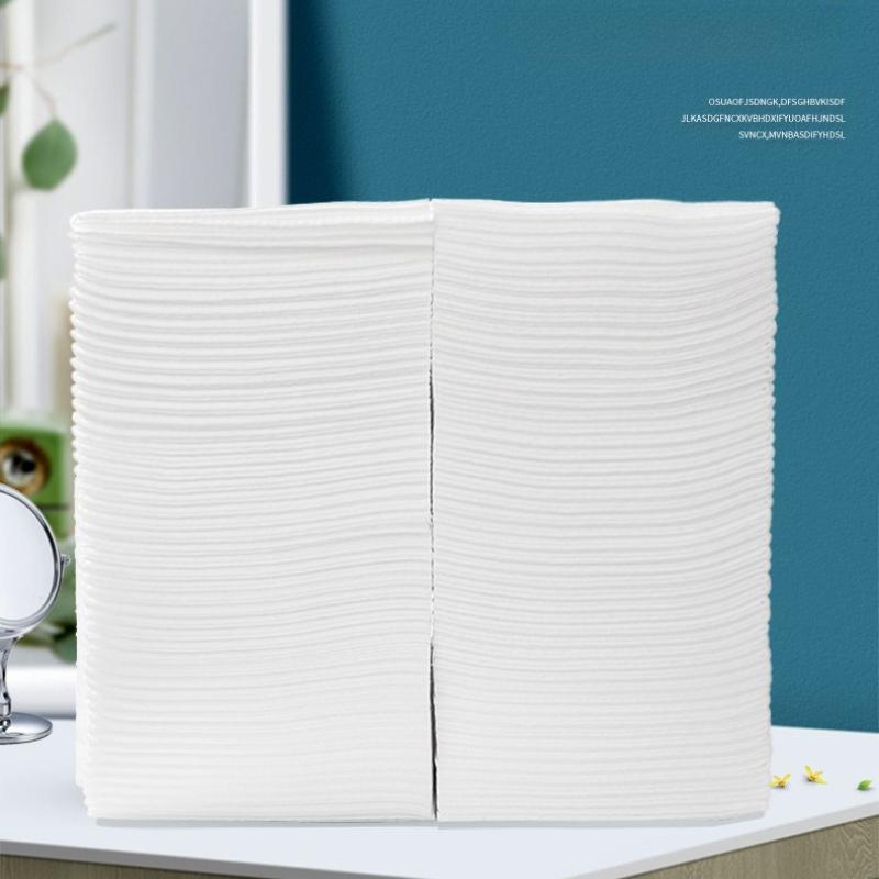 100pcs Single Fold Disposable Towels Hair Salon Thickens Headscarf Beauty Salon SPA Center Foot Massage Parlor Non-woven Fabric Absorbent Washcloth