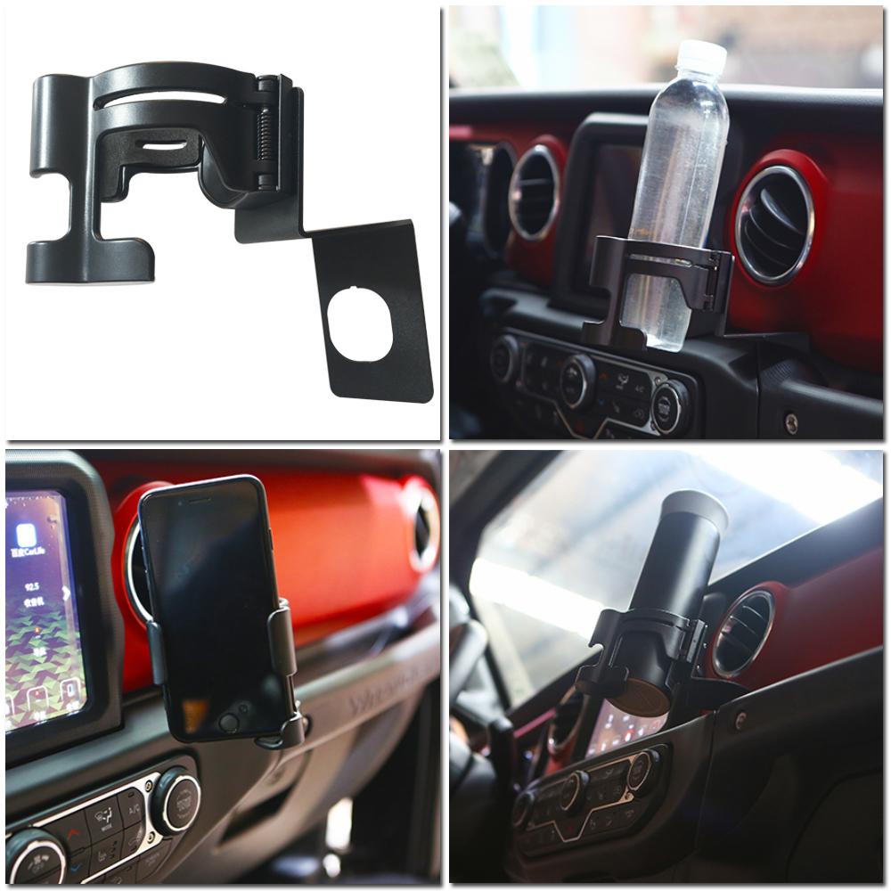 Lantsun JL1069 Phone Holder for Jeep for wrangler JL 2018+ Cup Holder Aluminum Alloy