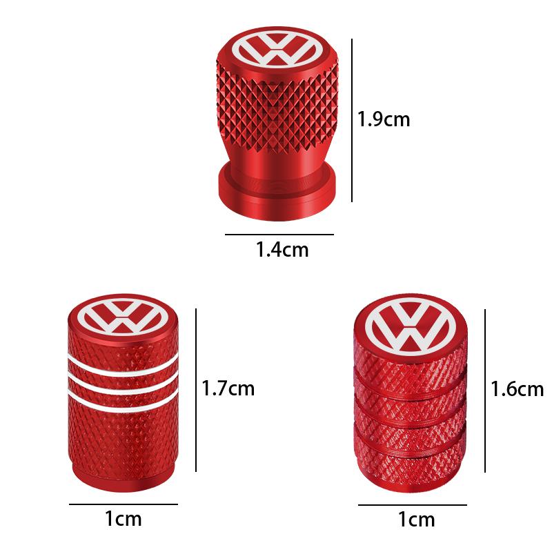 2026 Hot For VW VOLKSWAGEN 4Pcs/Set Car Tyre Valve Dust Caps Aluminum Tire Wheel Valve Stem Air Caps Covers For Volkswagen GOLF 